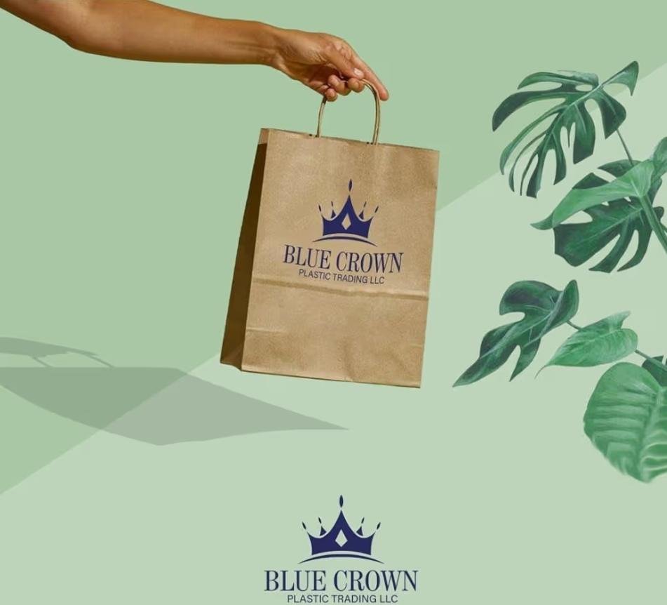 50Pcs Premium Kraft Paper Bag Twisted Handle ( Brown), 28*28*16 cm